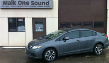 Grey 2012 Honda Civic Sedan with premium dark window tint